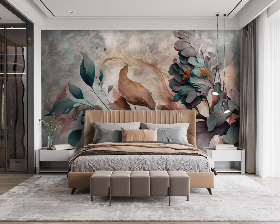 murais de parede Lindo ramo de cores u93917