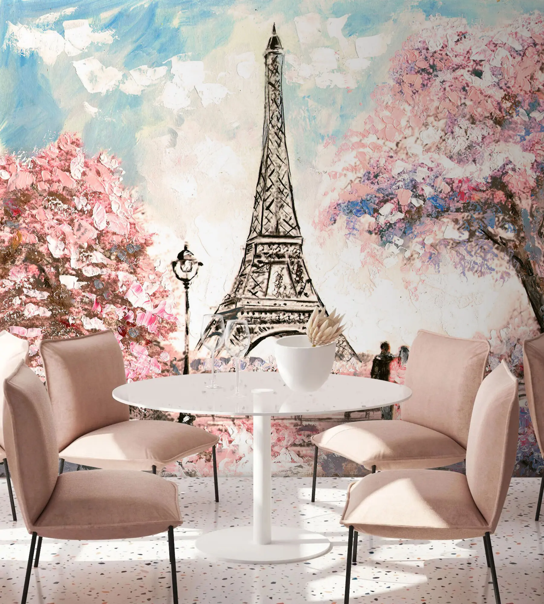 murais de parede Vista da rua de Paris u74631