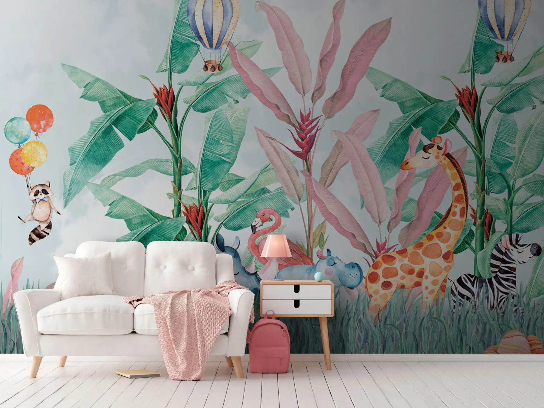 murais de parede Selva divertida e brilhante u74711