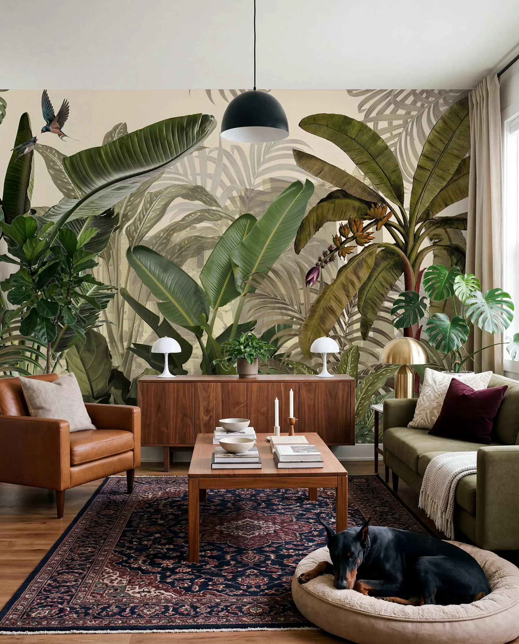 murais de parede Selva tropical e folhas u74748