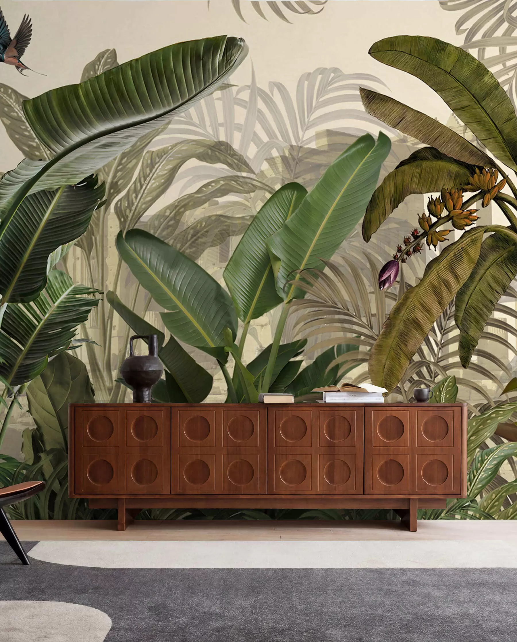 murais de parede Selva tropical e folhas u74748
