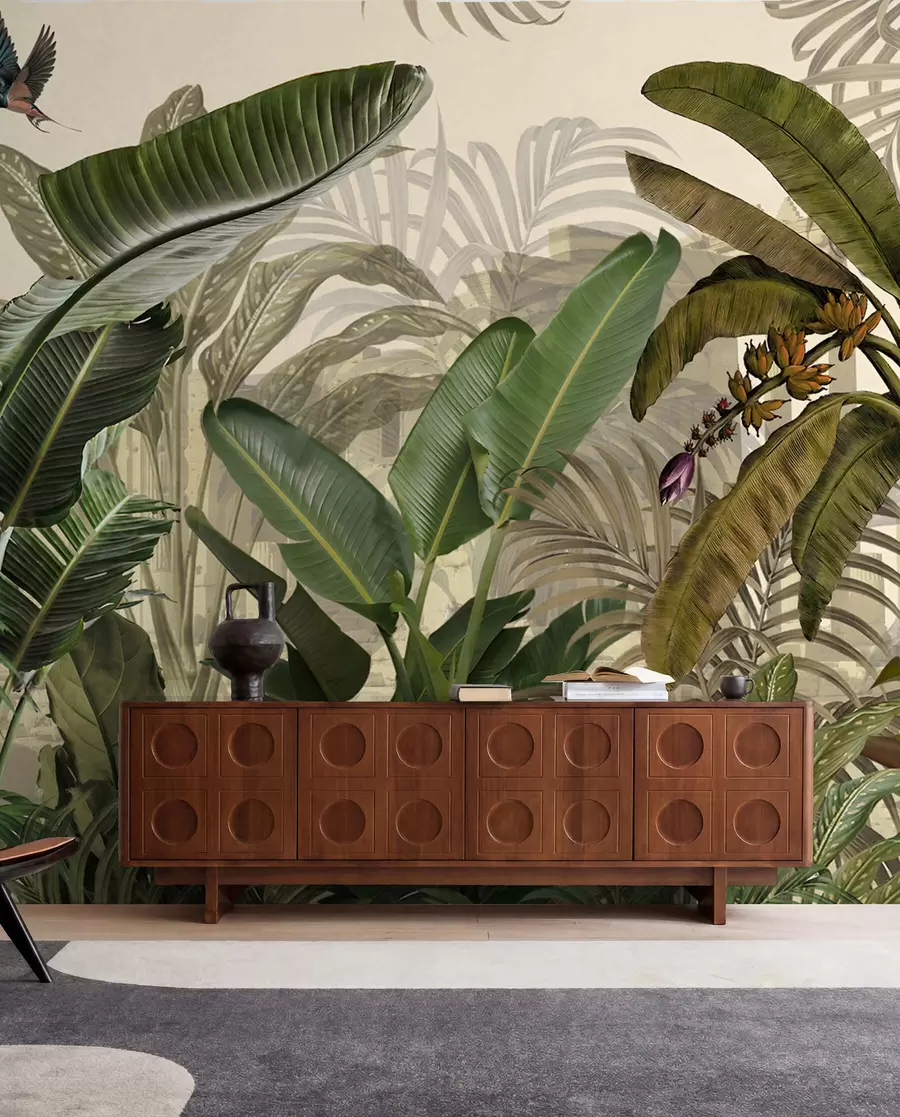 murais de parede Selva tropical e folhas u74748