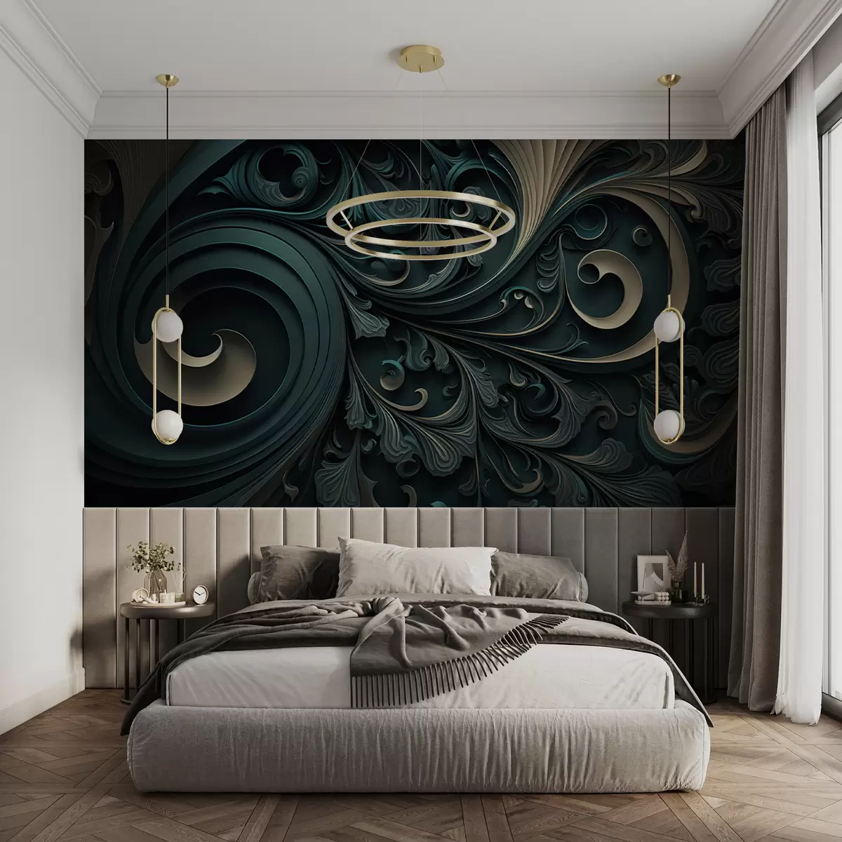 murais de parede Fundo projetado com formas geométricas u74823