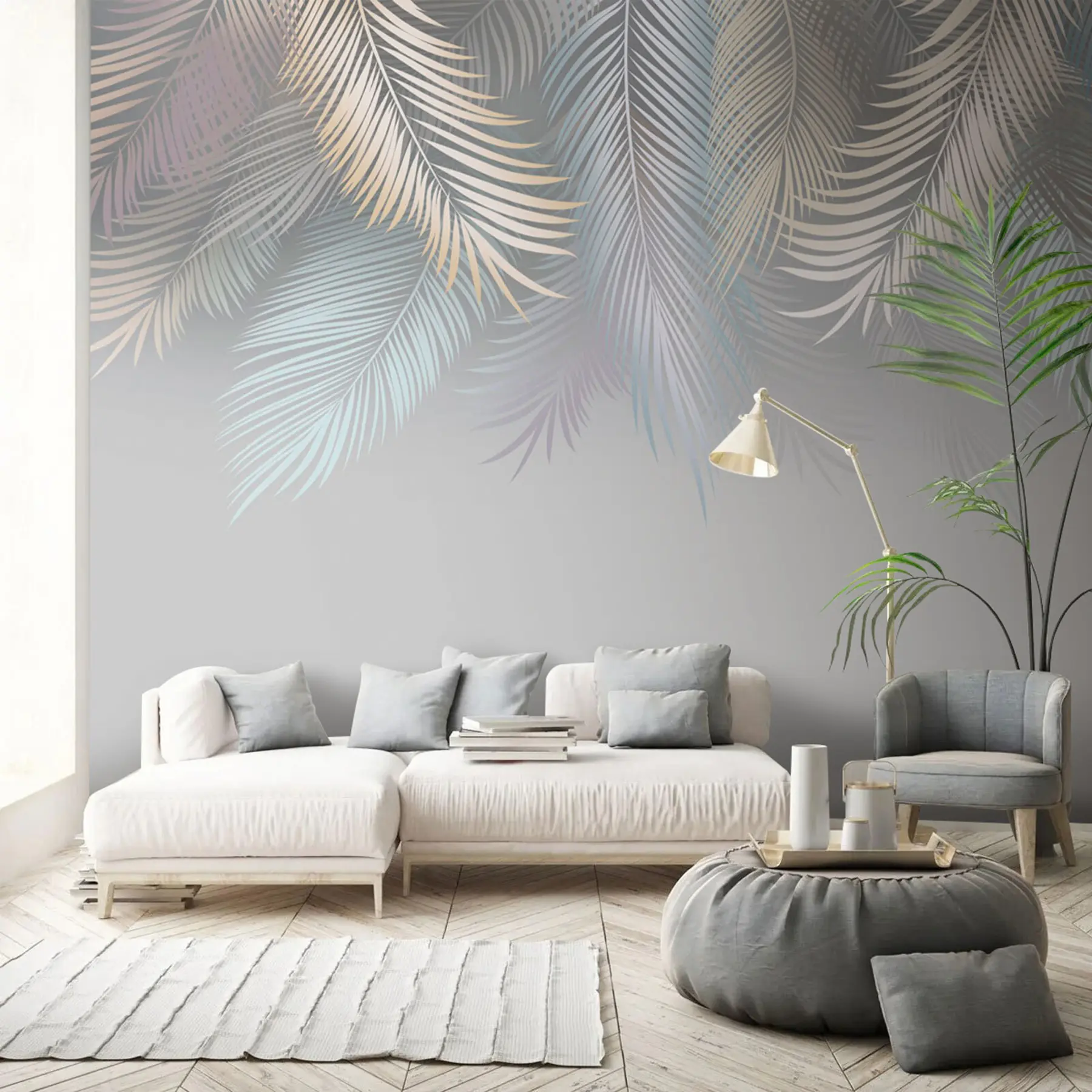 murais de parede Folhas de palmeira u94139