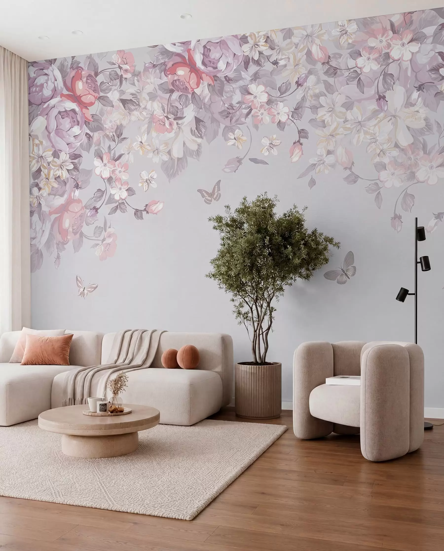 murais de parede Arco de flores lilases u94295