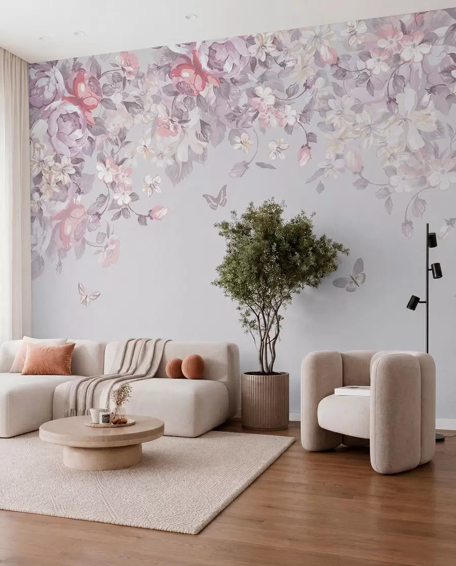 murais de parede Arco de flores lilases u94295