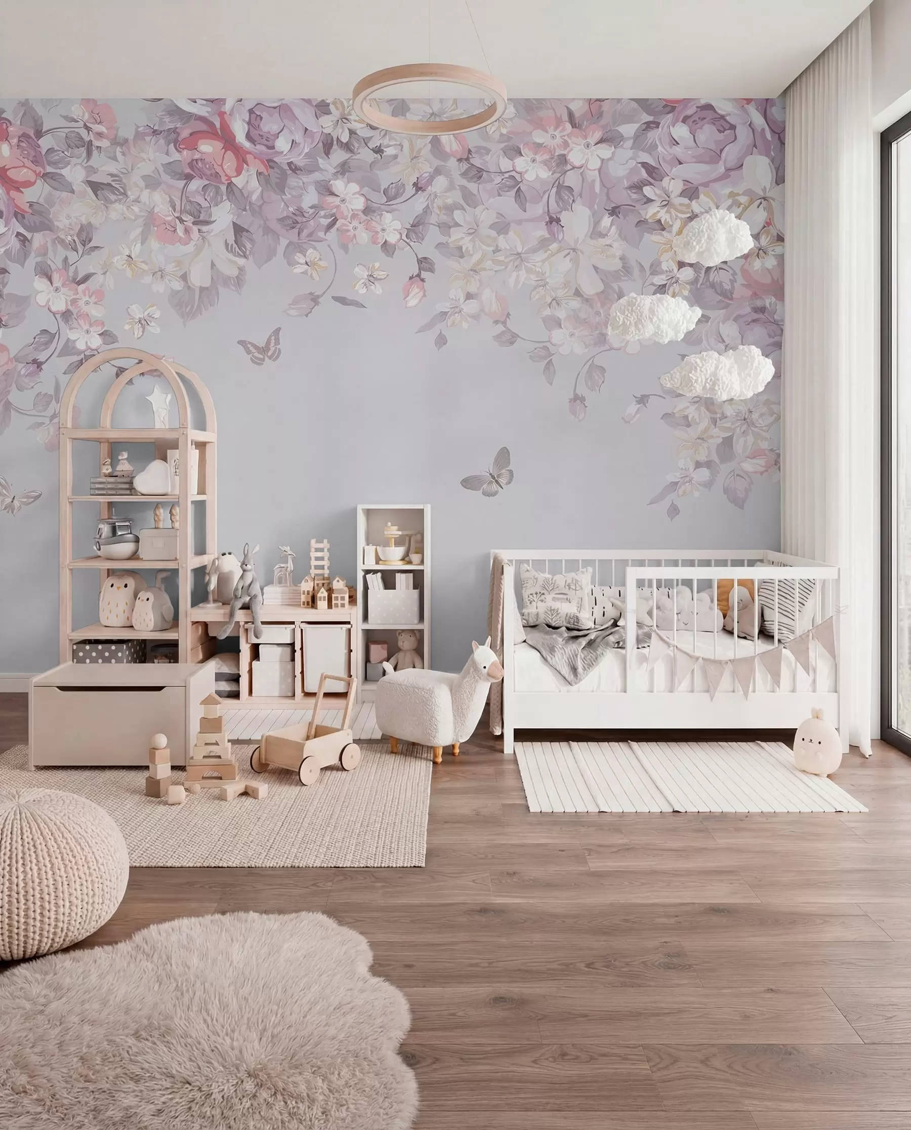 murais de parede Arco de flores lilases u94295