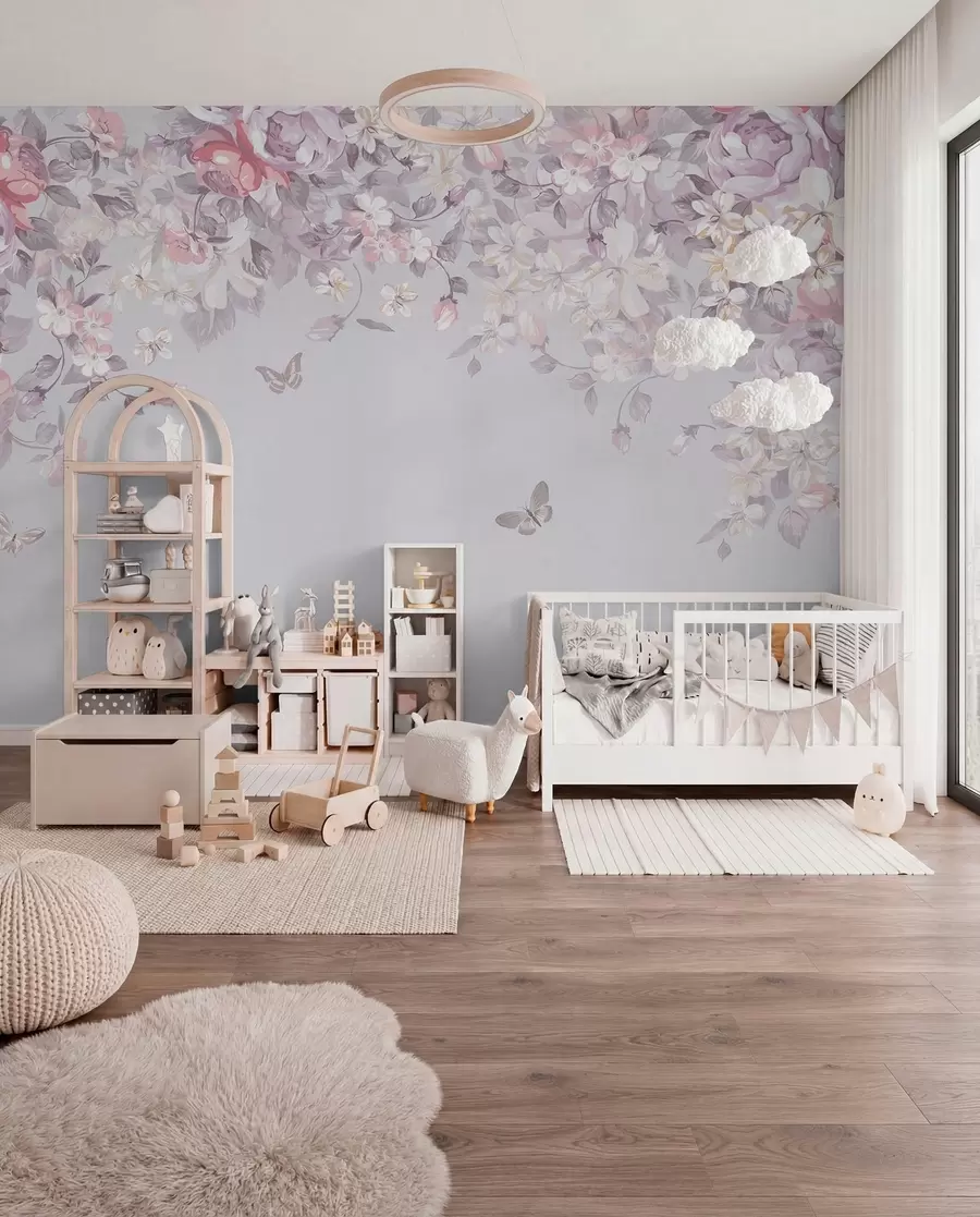 murais de parede Arco de flores lilases u94295