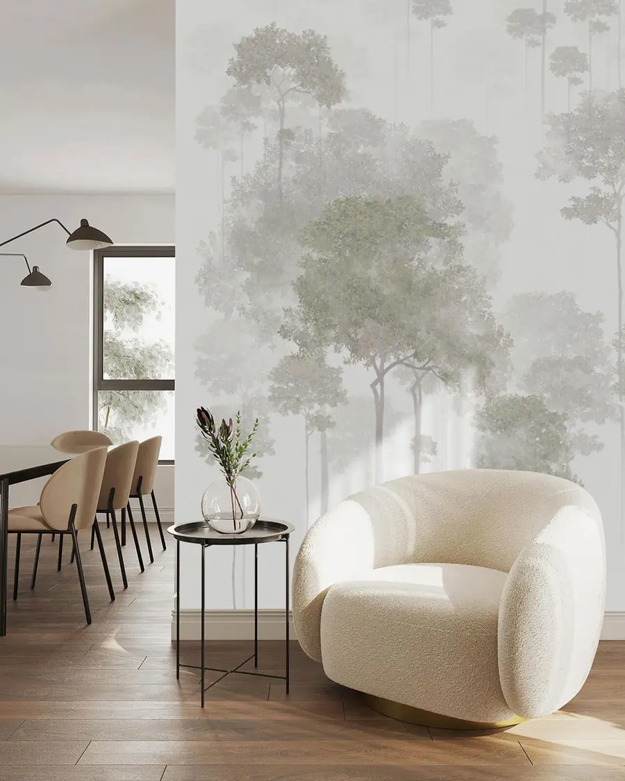 murais de parede Árvores verdes frágeis u94301