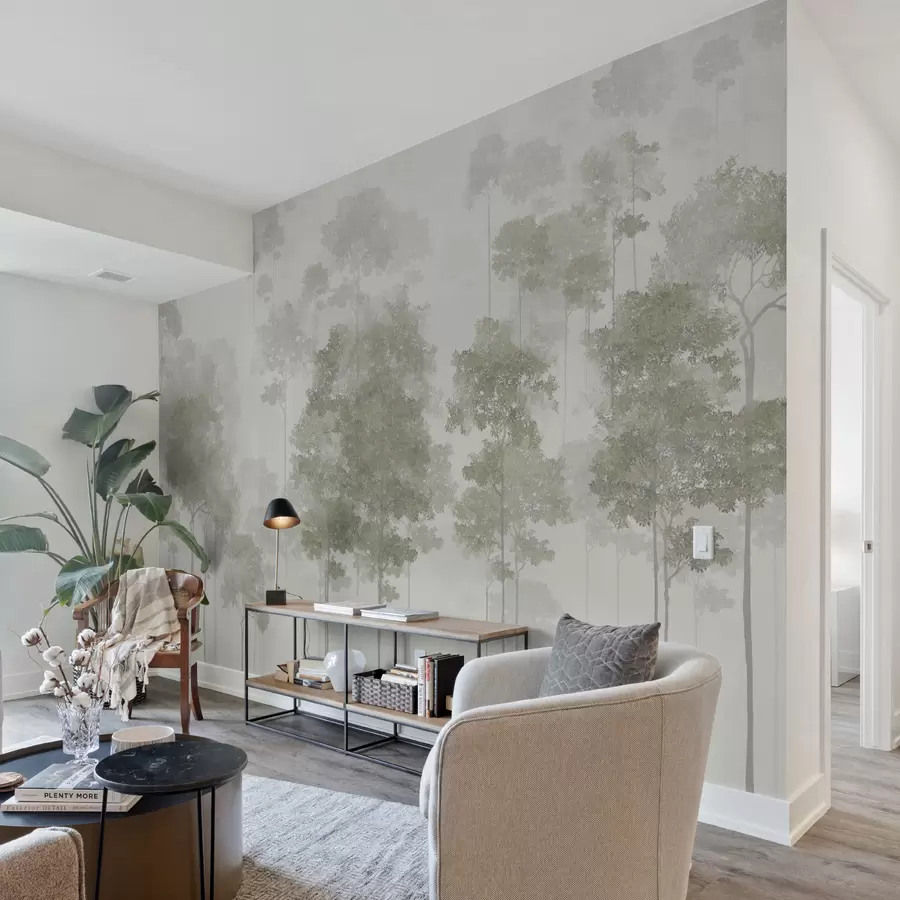 murais de parede Árvores verdes frágeis u94301