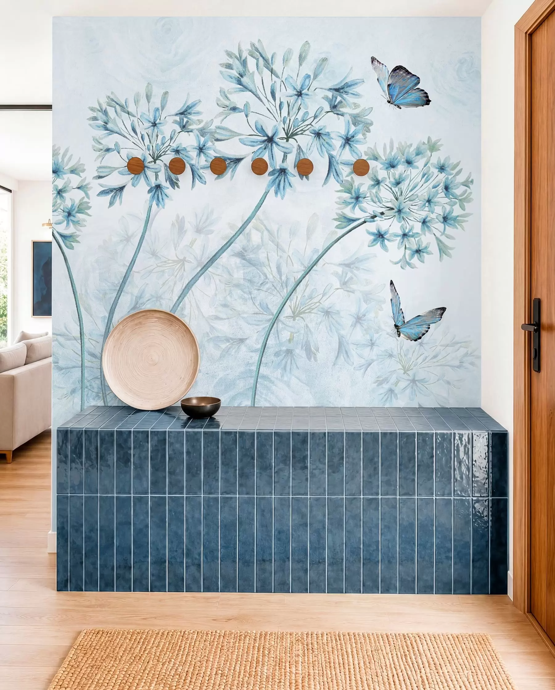 murais de parede Flores e sussurro u35495