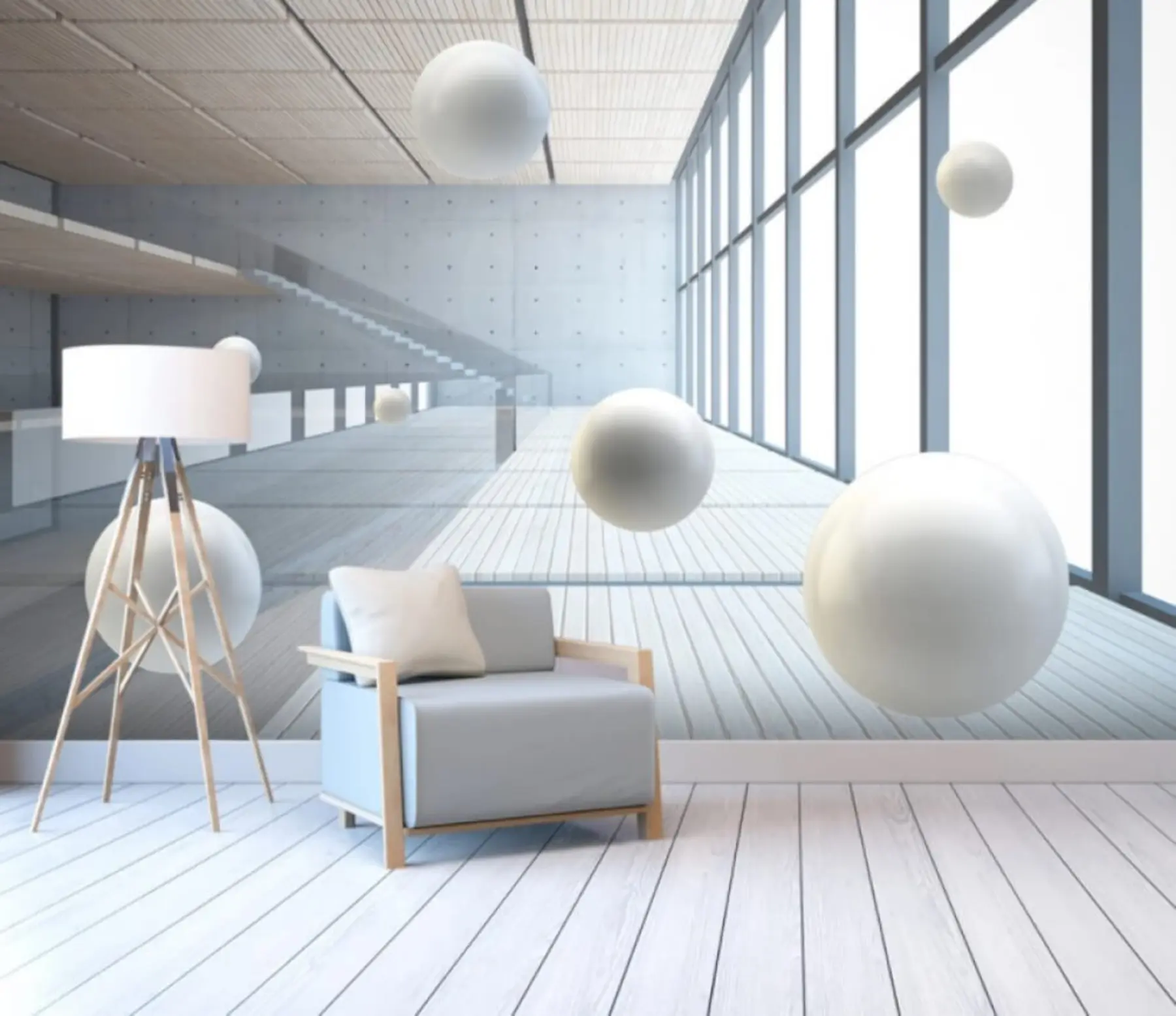 murais de parede Propriedade, luz e construção u04311