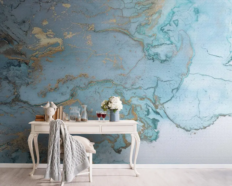murais de parede Recursos hídricos, mapa do mundo u06739