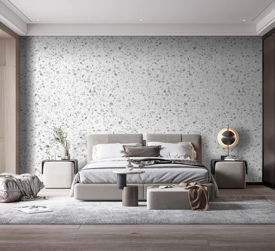 murais de parede Terrazzo, mosaico com pedras naturais, granito, mármore, quartzo, concreto u94304