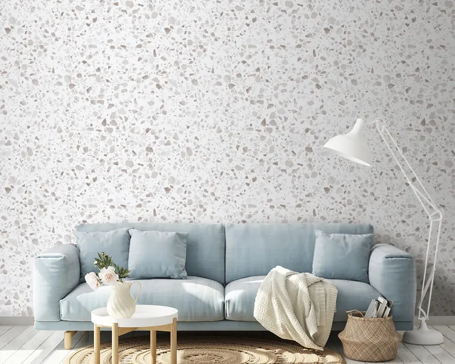 murais de parede Terrazzo, mosaico com pedras naturais, granito, mármore, quartzo, concreto u94304