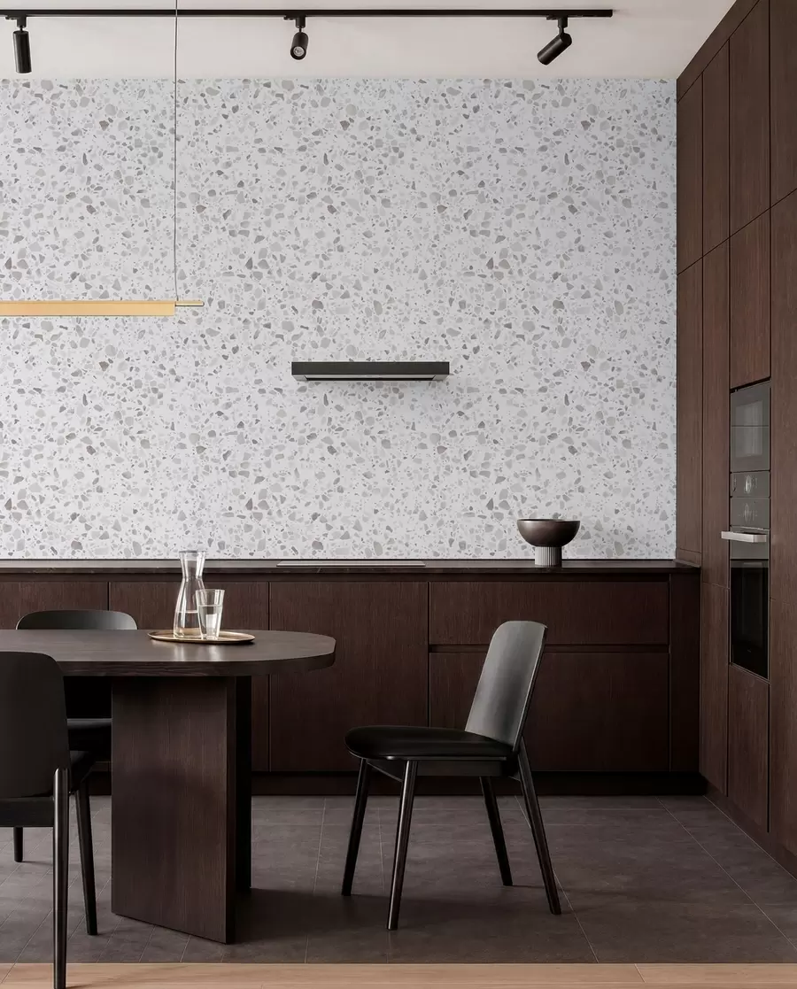 murais de parede Terrazzo, mosaico com pedras naturais, granito, mármore, quartzo, concreto u94304