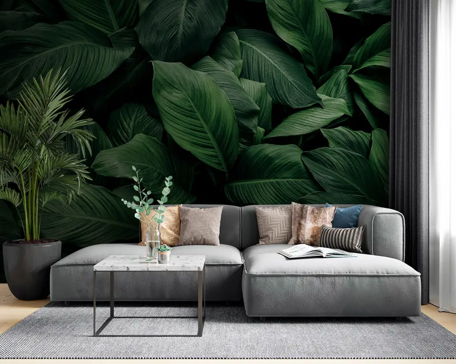 murais de parede Folhas tropicais abstratas u75827