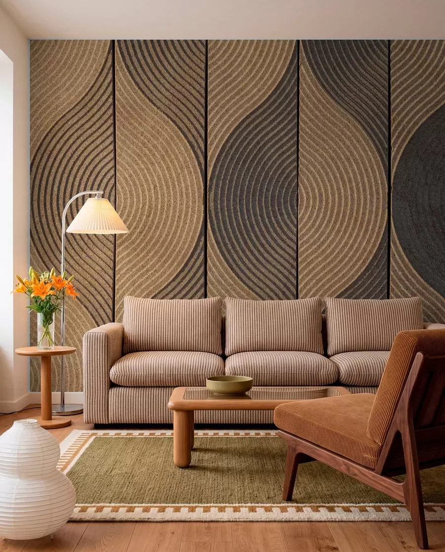 murais de parede Ondas em estilo oriental u75837