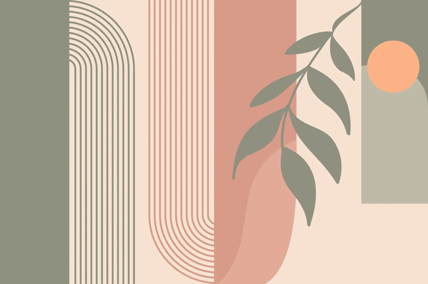 murais de parede Arcos e elementos decorativos em estilo boho u94153