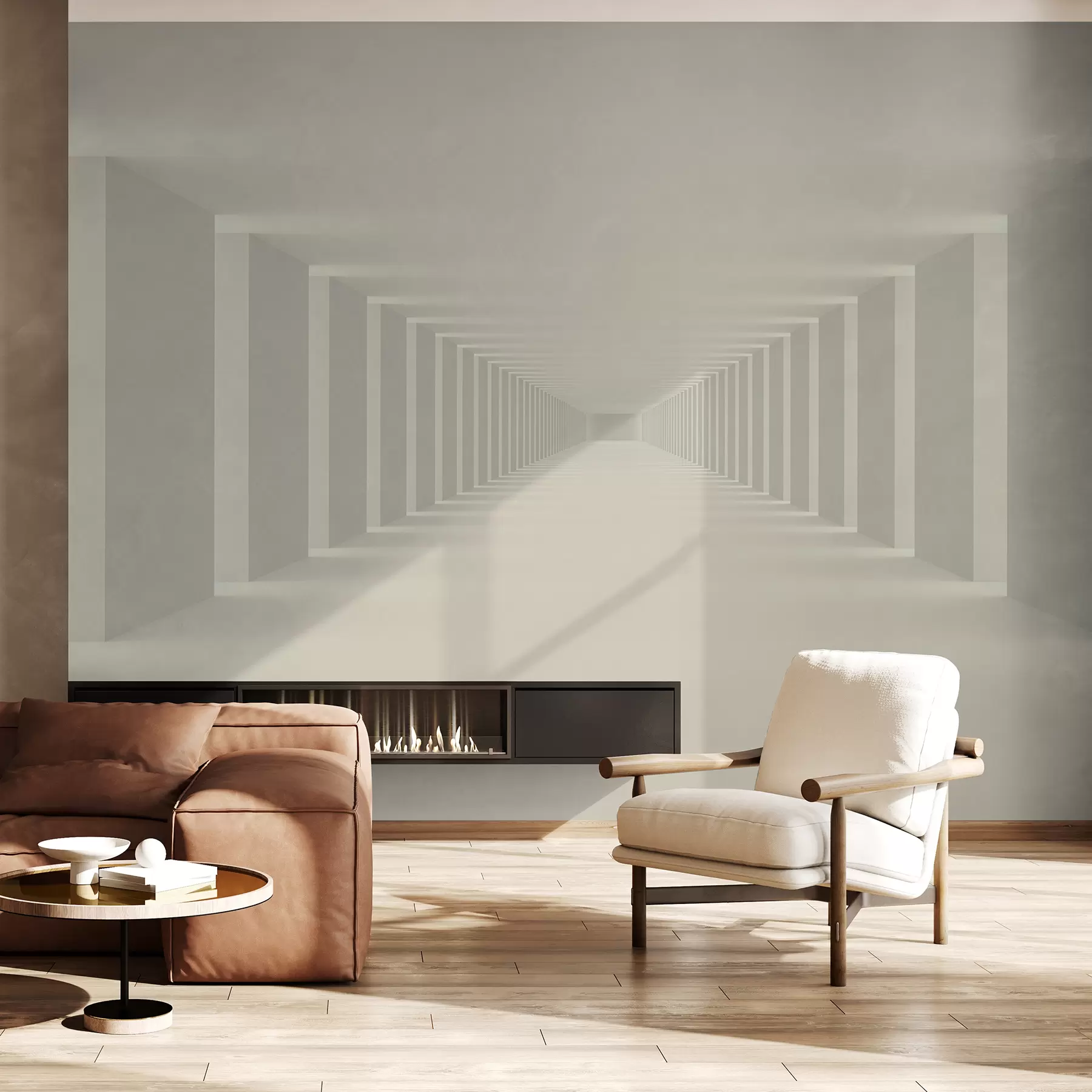 murais de parede Sala de luz vazia branca u95066
