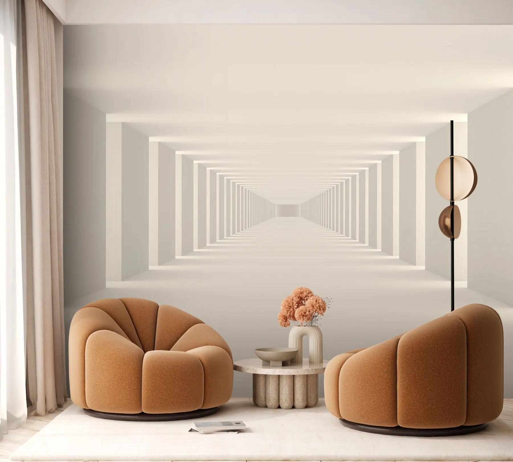 murais de parede Sala de luz vazia branca u95066