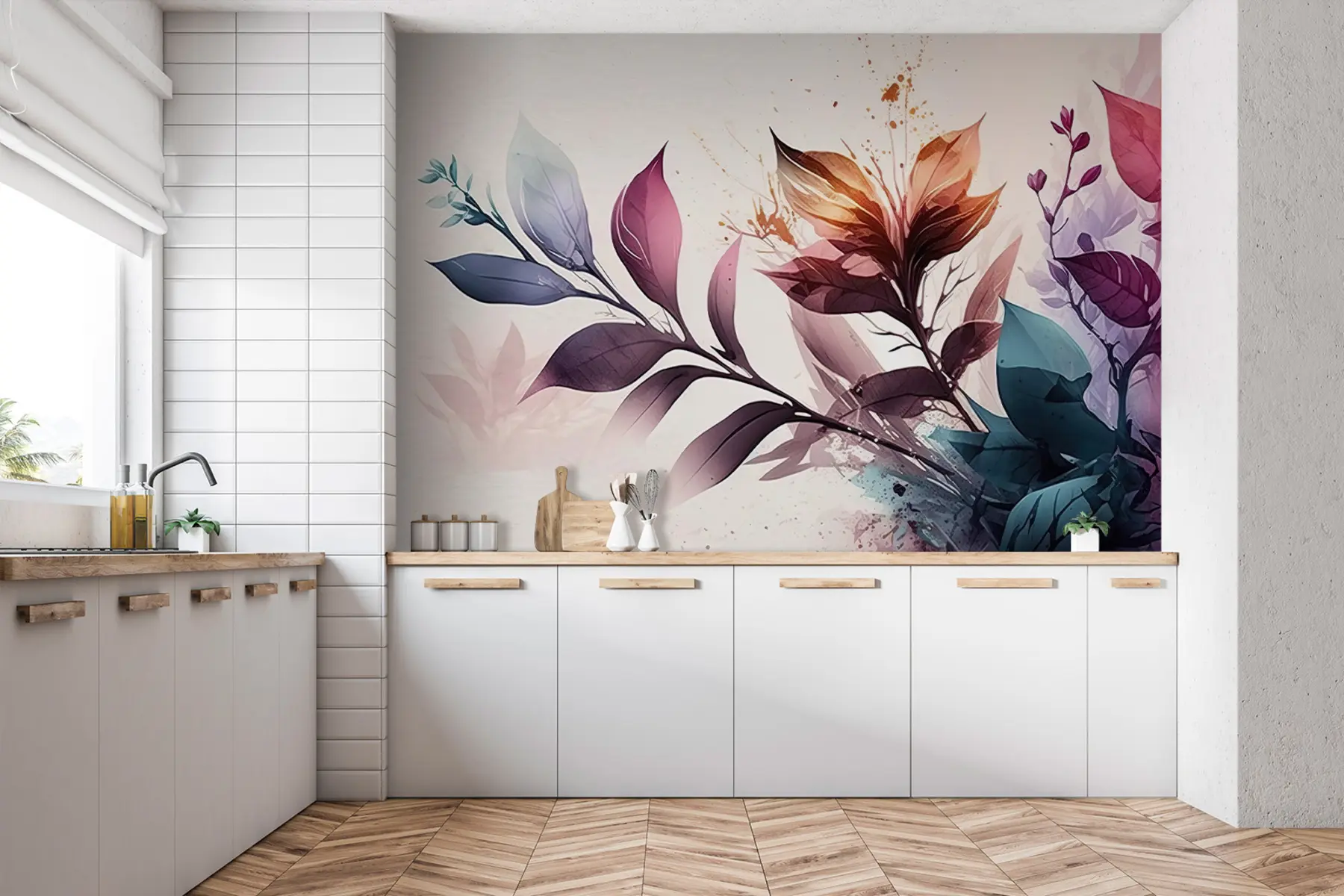 murais de parede Explosão de folhas u75440