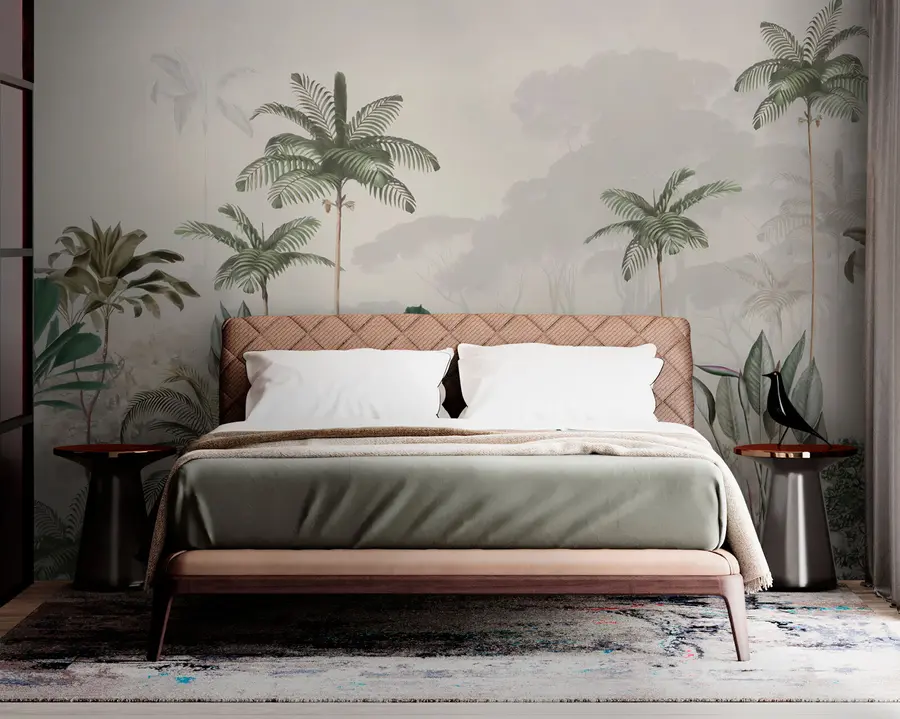 murais de parede Palmeiras altas e um oásis u94631