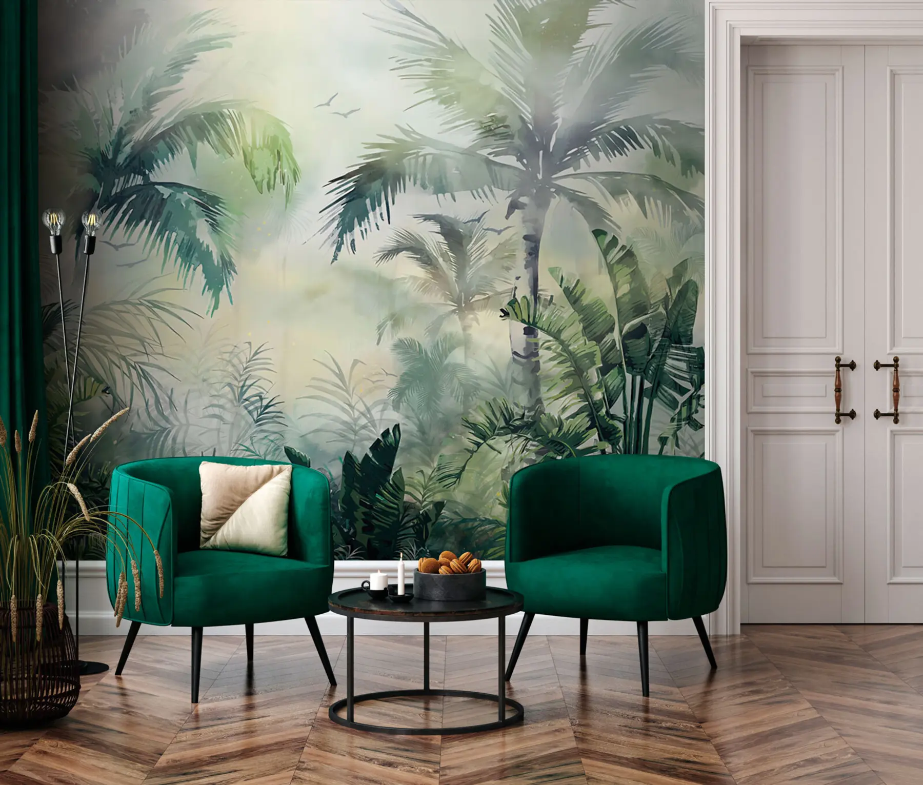 murais de parede Selva tropical com palmeiras u94632