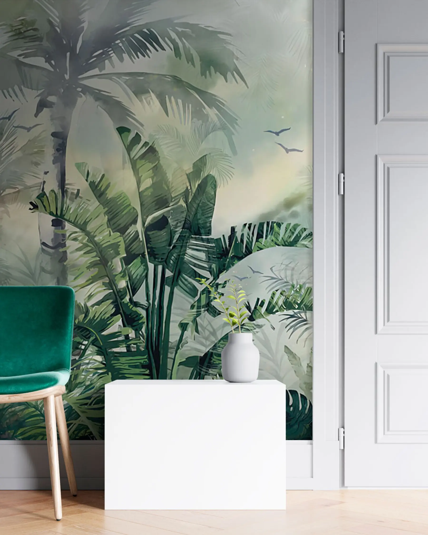 murais de parede Selva tropical com palmeiras u94632