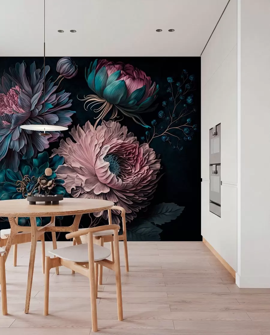 murais de parede Flores ao anoitecer u75404