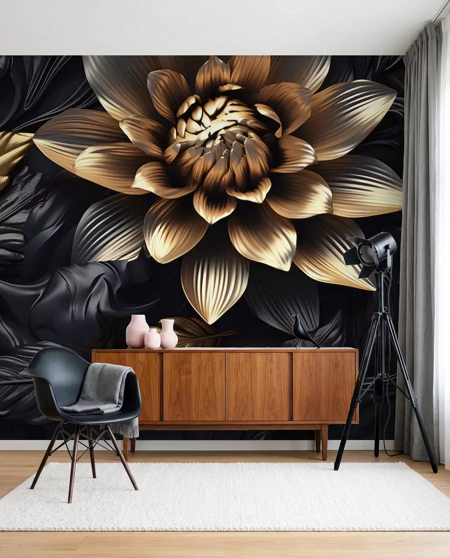 murais de parede Flor de bronze u95244