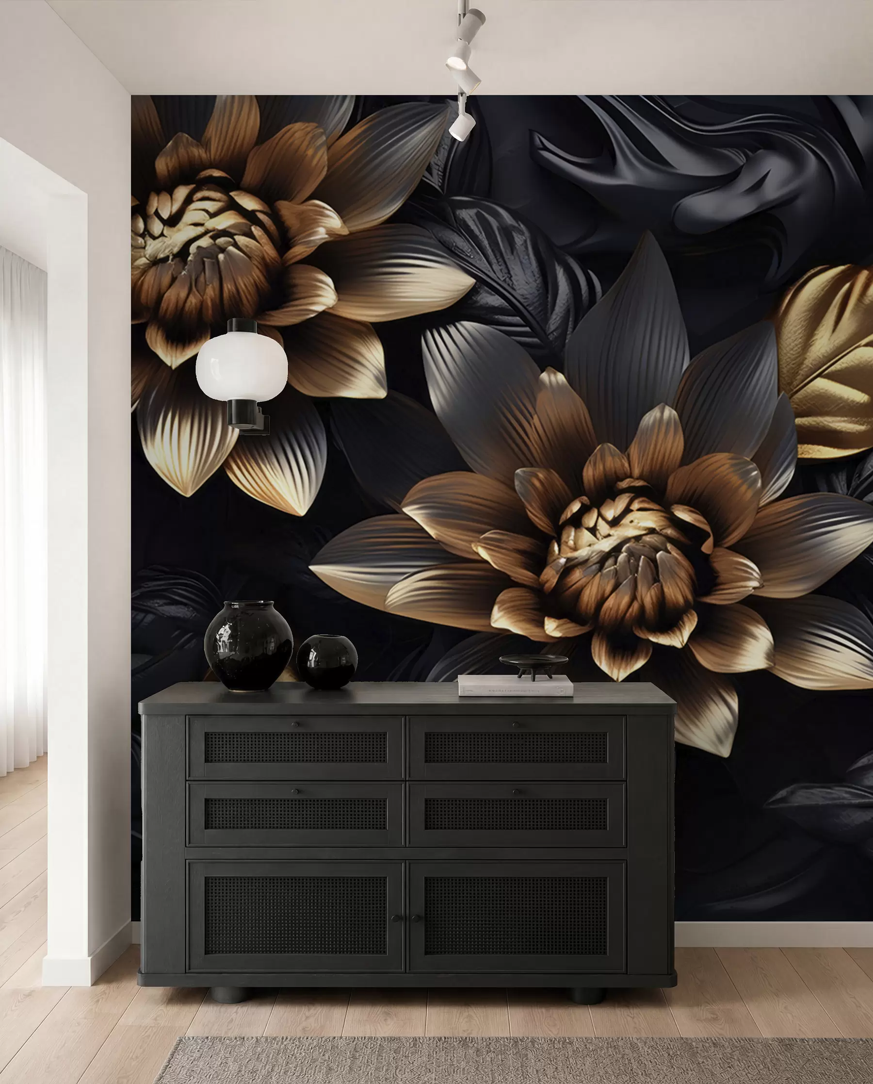murais de parede Flor de bronze u95244