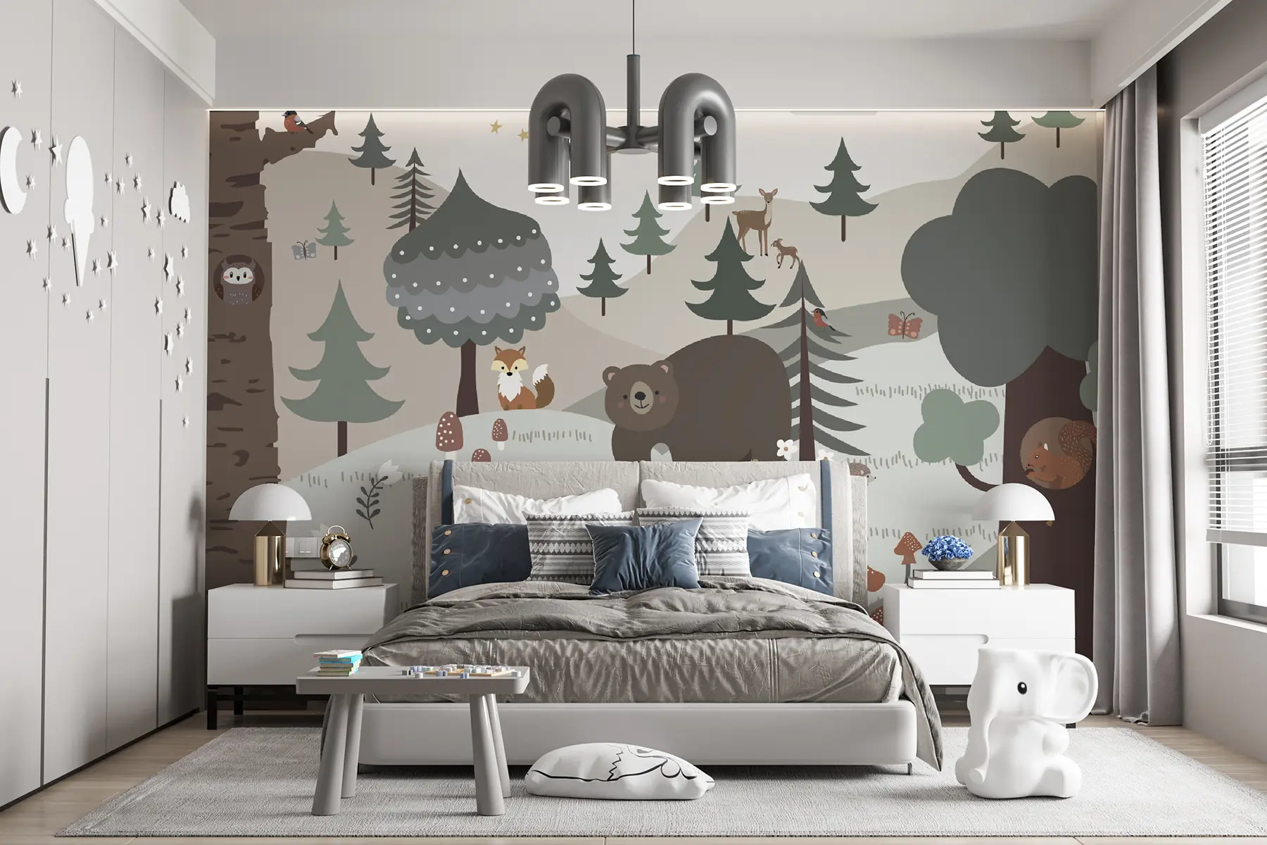 murais de parede animais da floresta u95366