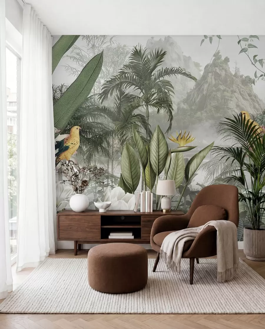 murais de parede selva tropical u95396