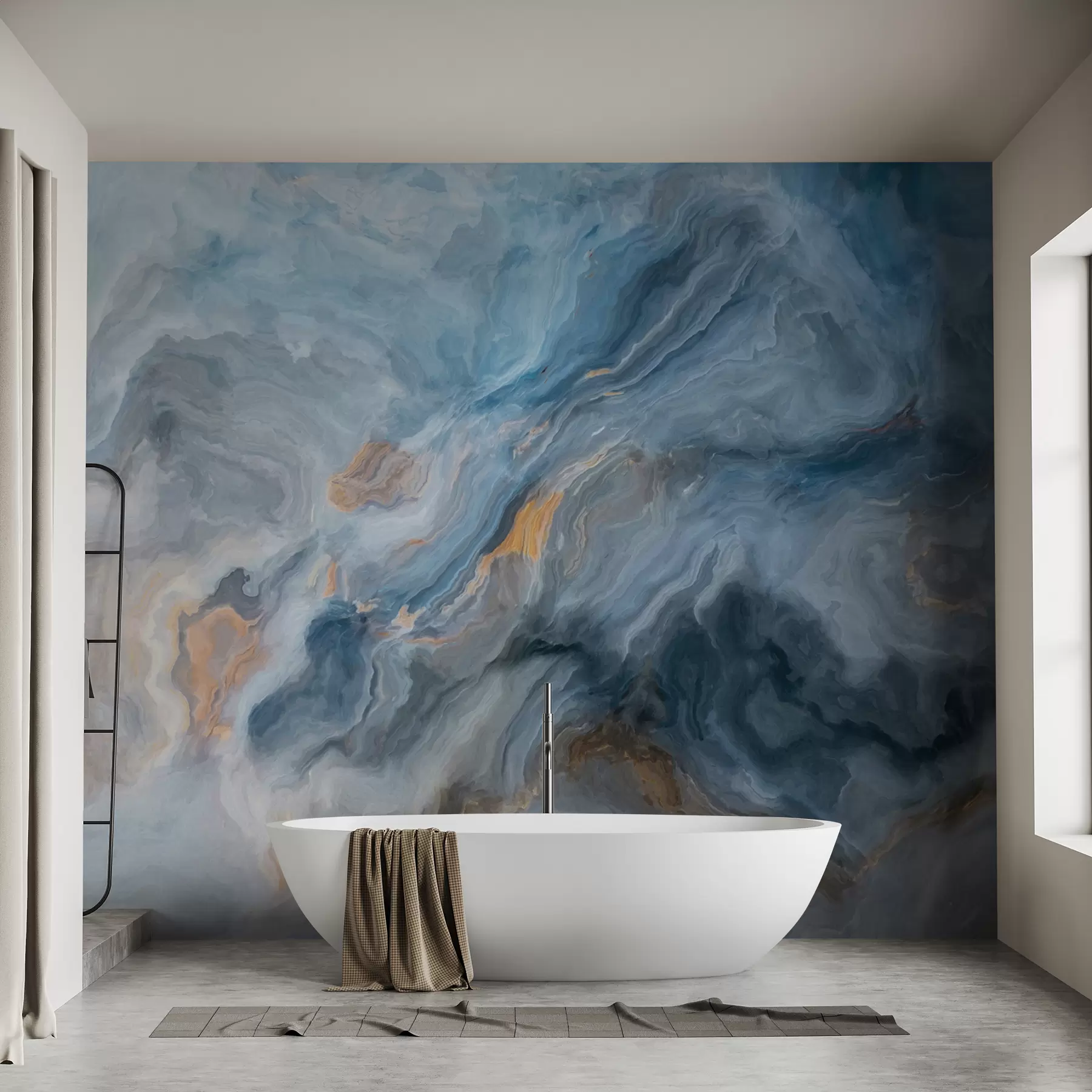 murais de parede mármore azul u95540