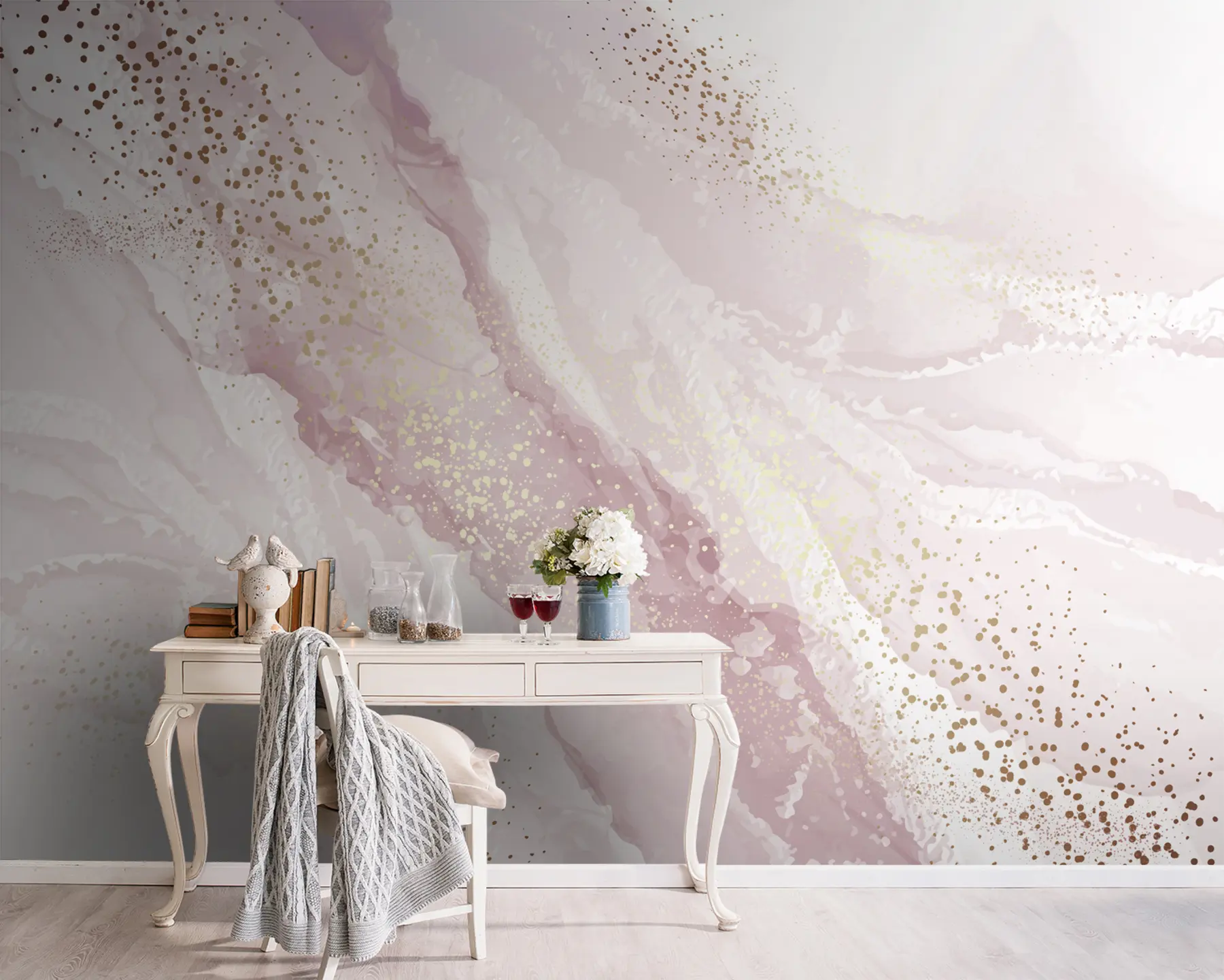 murais de parede Pintura abstrata, imitação da superfície de mármore da pedra u95846