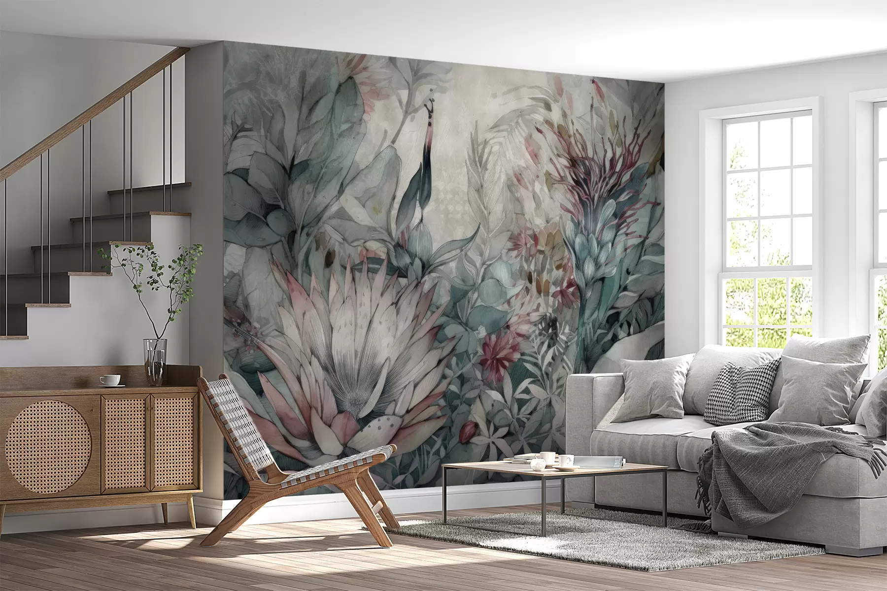 murais de parede Muitas plantas tropicais u95656