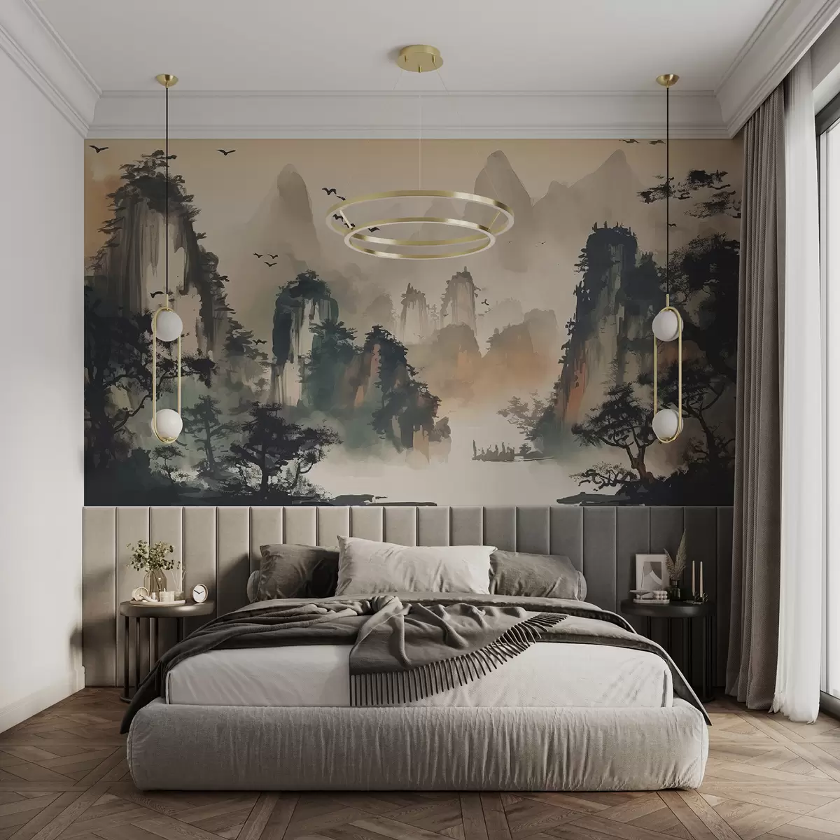 murais de parede paisagem montanhosa dos sonhos u96030