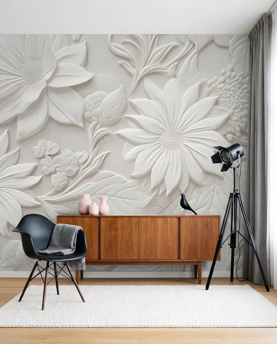 murais de parede flores 3-D u96695