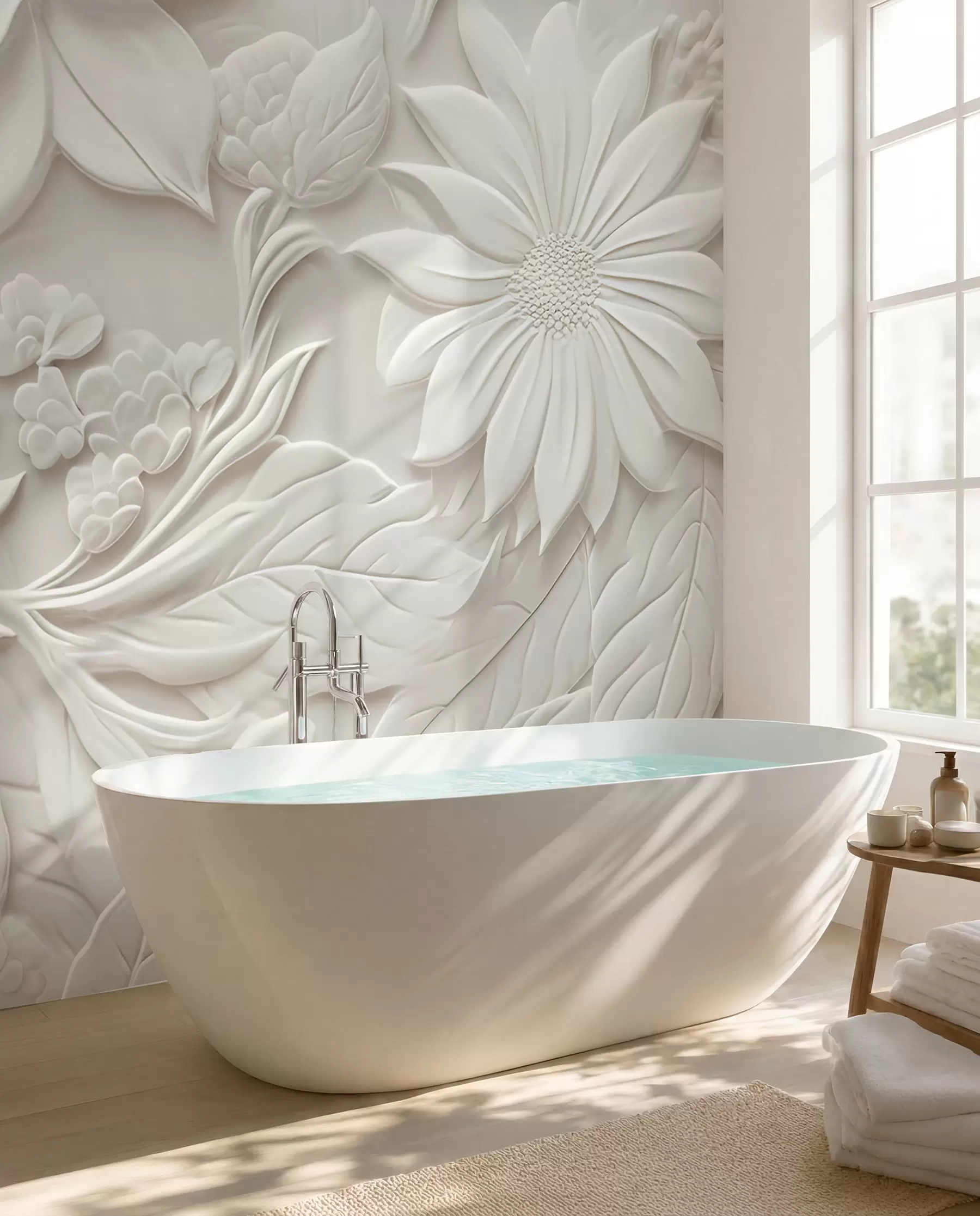 murais de parede flores 3-D u96695