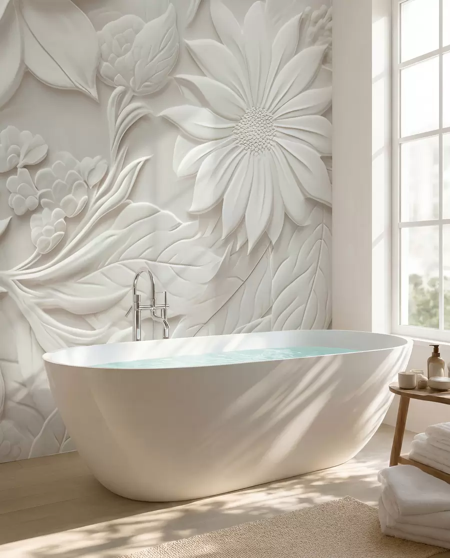 murais de parede flores 3-D u96695