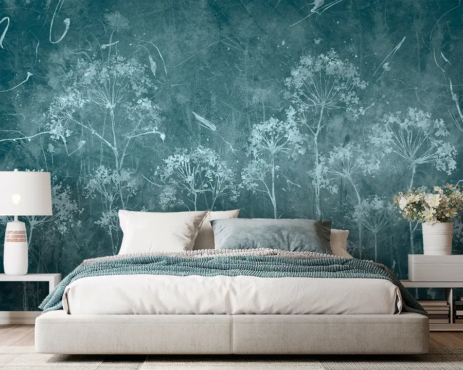 murais de parede Flores silvestres em estilo grunge u96551