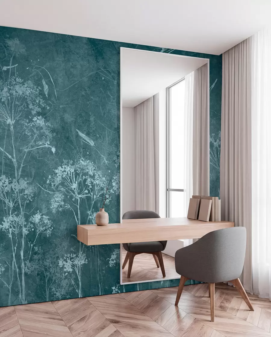 murais de parede Flores silvestres em estilo grunge u96551