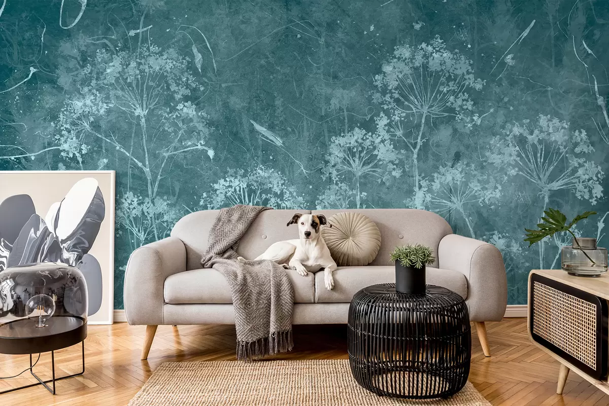 murais de parede Flores silvestres em estilo grunge u96551