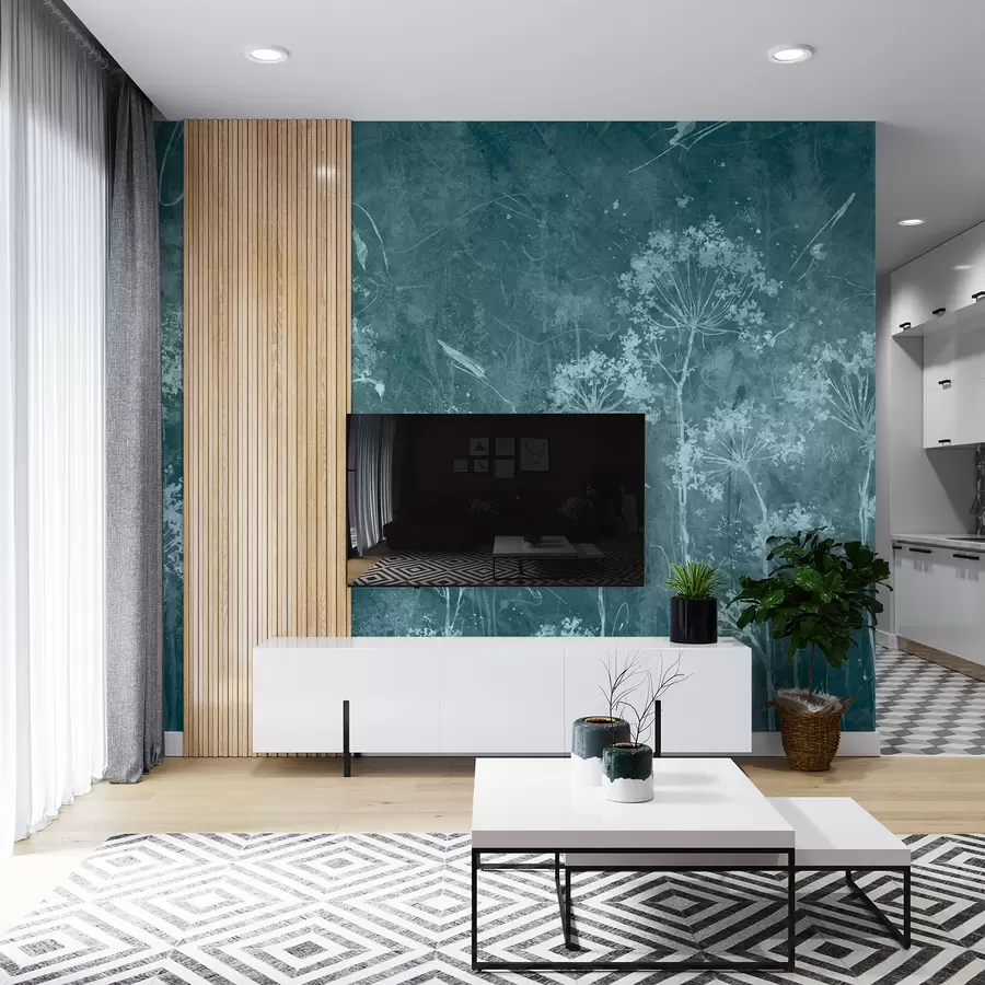 murais de parede Flores silvestres em estilo grunge u96551