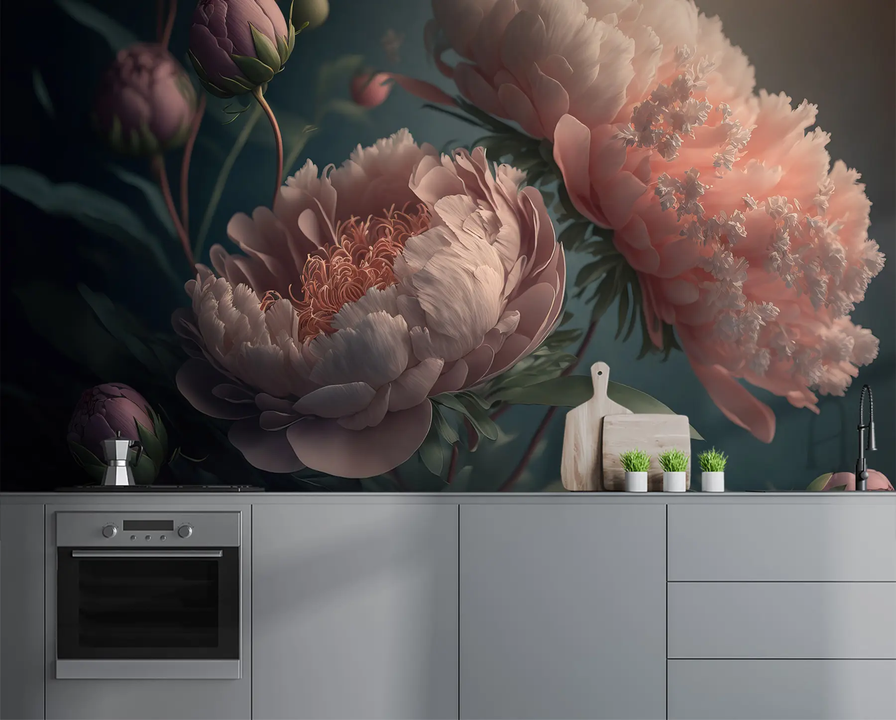 murais de parede flores do crepúsculo u96633