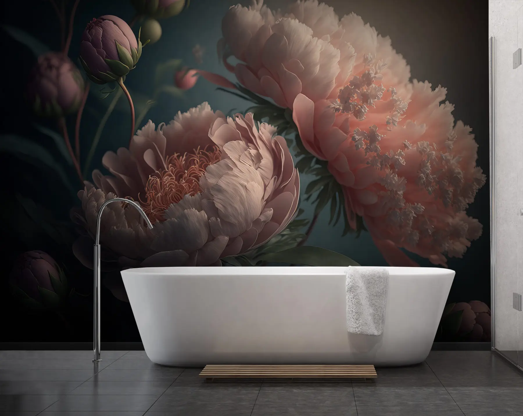 murais de parede flores do crepúsculo u96633