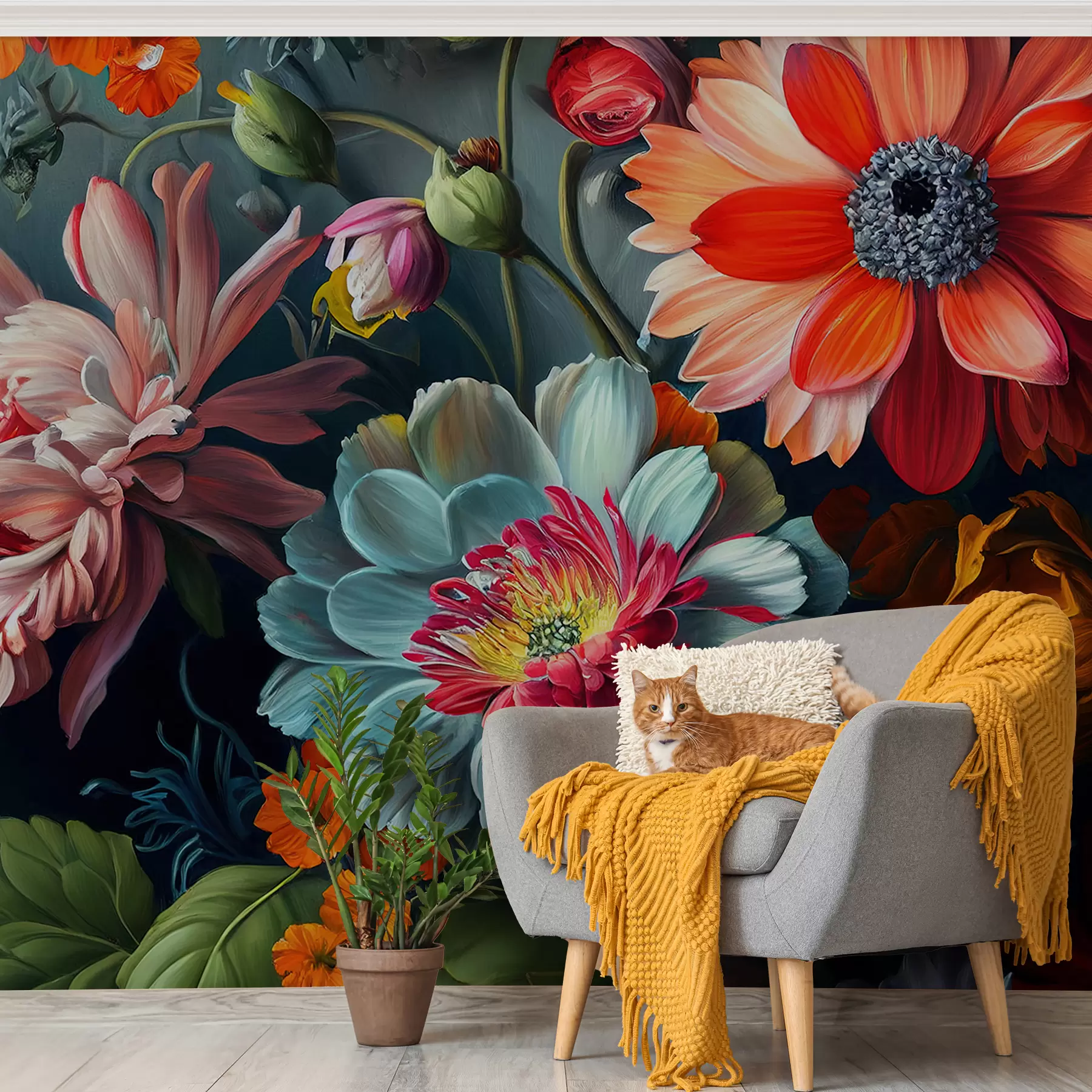 murais de parede Spray de flores u96631