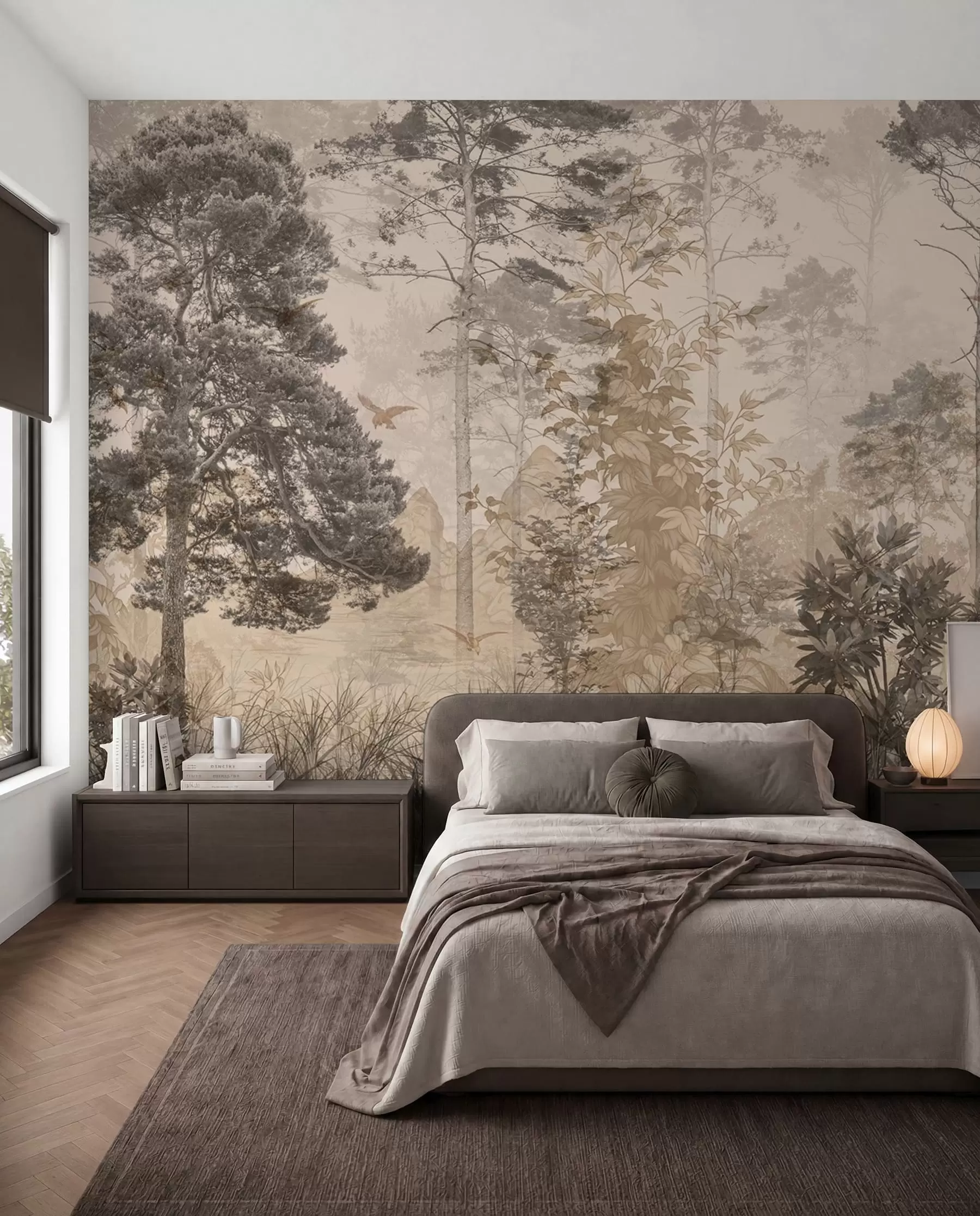 murais de parede Floresta em estilo grunge u97057