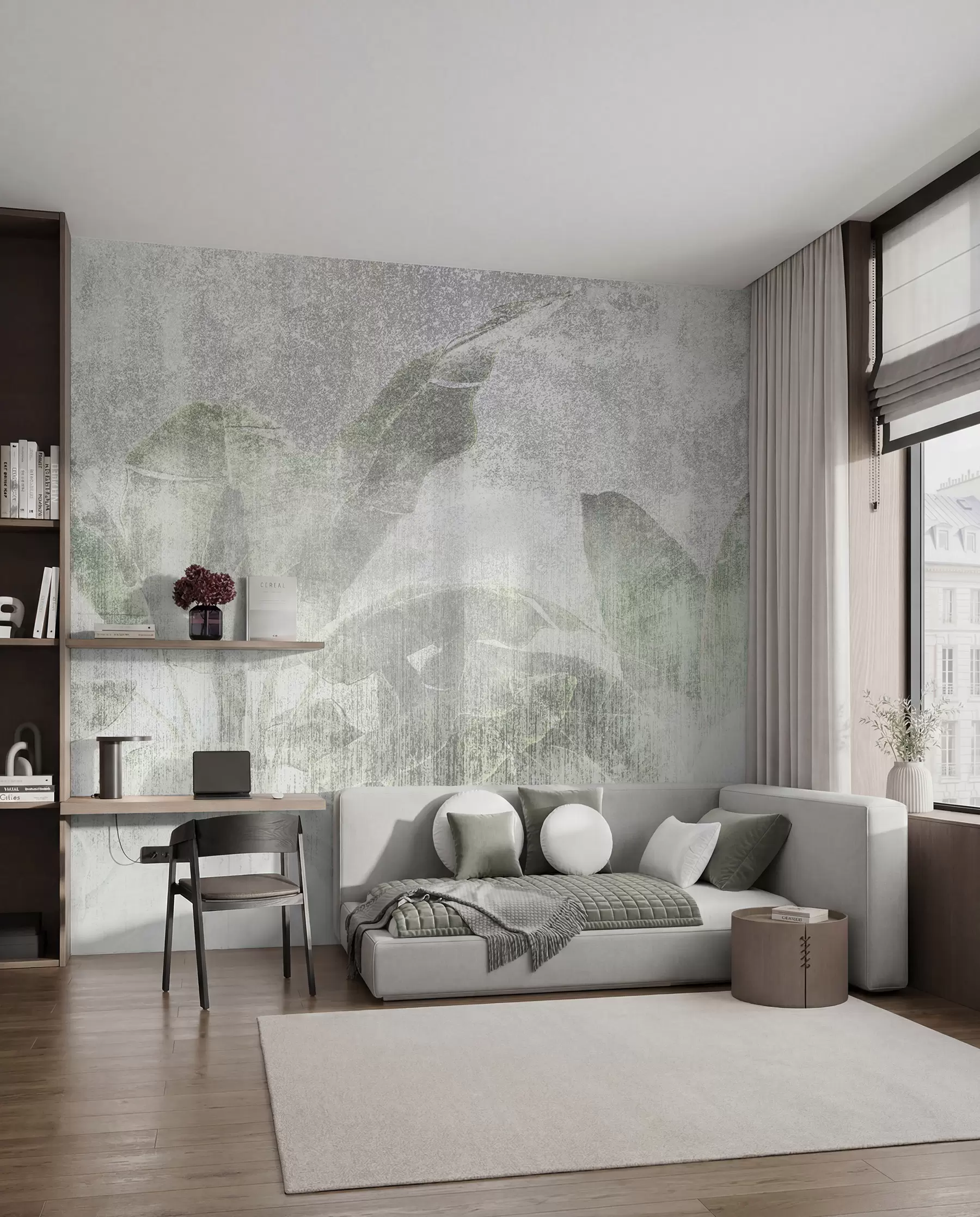 murais de parede Estilo loft de palmeiras tropicais u97030
